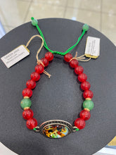 Load image into Gallery viewer, Brazalete San Miguel con Onix Rojo y Jade verde