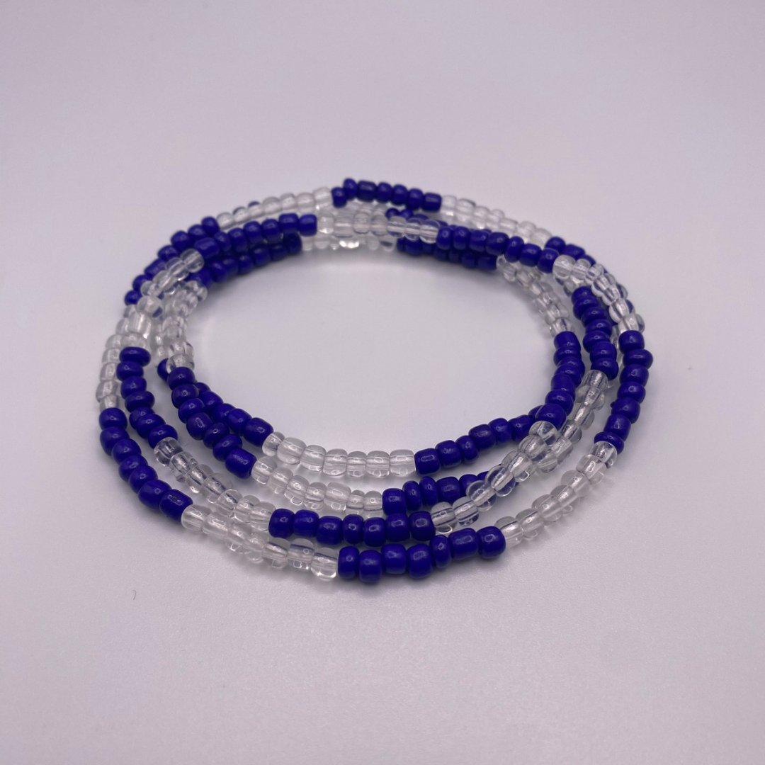 Collar azul y cristal / Yemaya