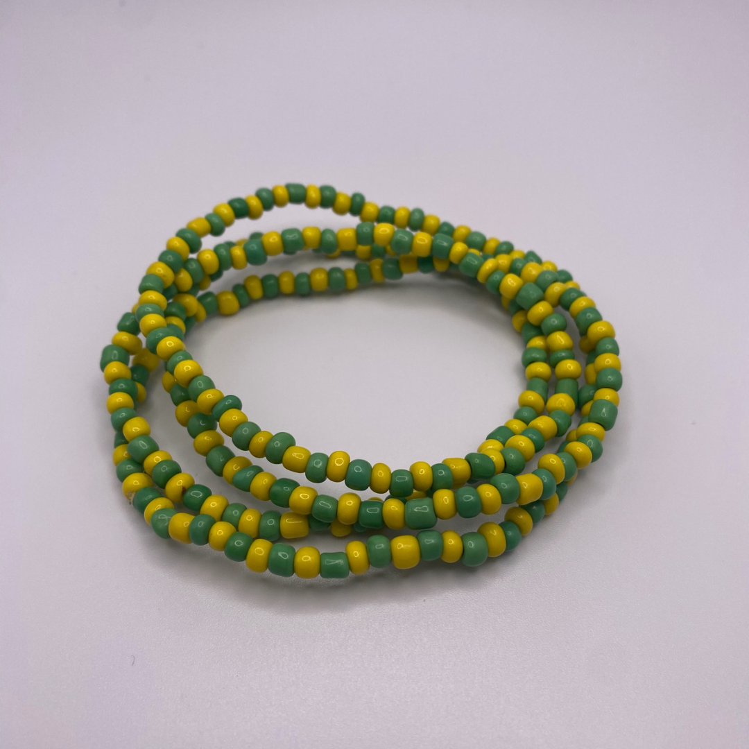 Collar verde y amarillo